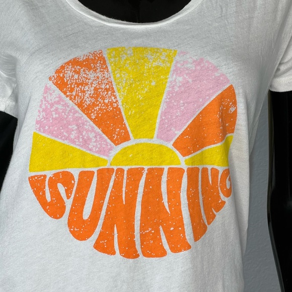 WILDFOX WHITE SCOOP NECK SWIM COVER HIGH LOW SIZE M - Picture 2 of 7